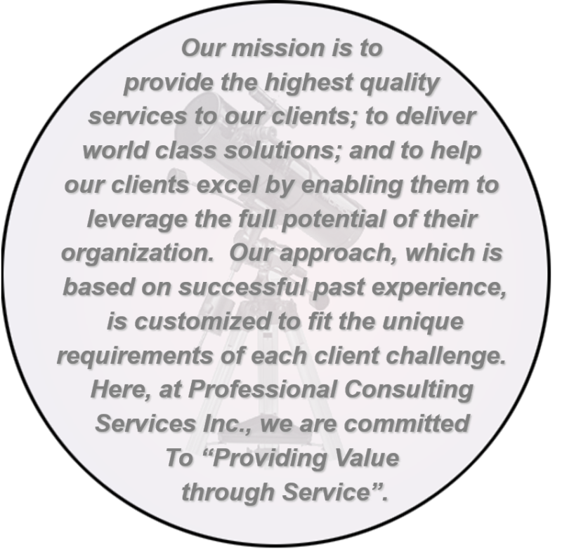 Mission Statement Professional Consulting Services